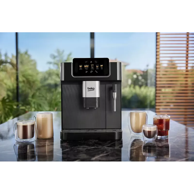 Beko CEG7302B CaffeExperto Kaffeevollautomat mit Dampfdüse
