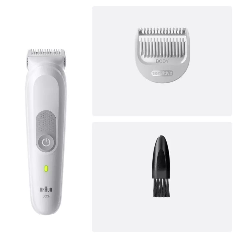 Körperrasierer BRAUN Series 3 BG3530 — grau, NiMH-Akku, 80 Min. Laufzeit, 42×156 mm