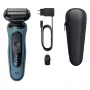 Folienrasierer BRAUN Series 5 52-A1000S, blau, Li-Ion Akku, integrierter Akku, Tastensteuerung, 166×64×51 mm