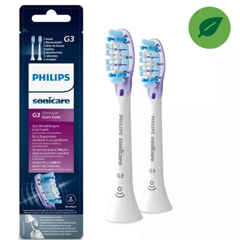 Philips Sonicare G3 Premium Gum Care HX9052/17 2x austauschbare Schallzahnbürstenköpfe