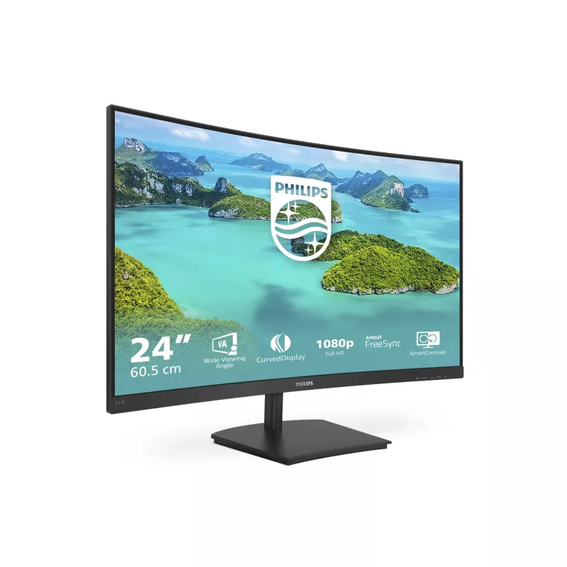 Philips E Line 241E1SCA/00 Computerbildschirm 59,9 cm (23,6 Zoll) 1920 x 1080 Pixel Full HD LCD Schwarz