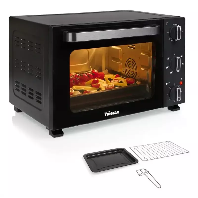 Kompakter Tischbackofen Tristar OV-3627 — 27 L, 1500 W, schwarz, Drehregler