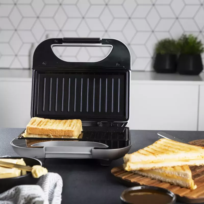 Sandwichmaker Princess 01.127003.01.001 750 W Schwarz Silber