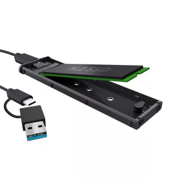 SSD-Gehäuse TRUST 25806 Schwarz für M.2, Einzellaufwerk, bis zu 4 TB, USB Type-C 10 Gbit/s (USB 3.2 Gen 2)