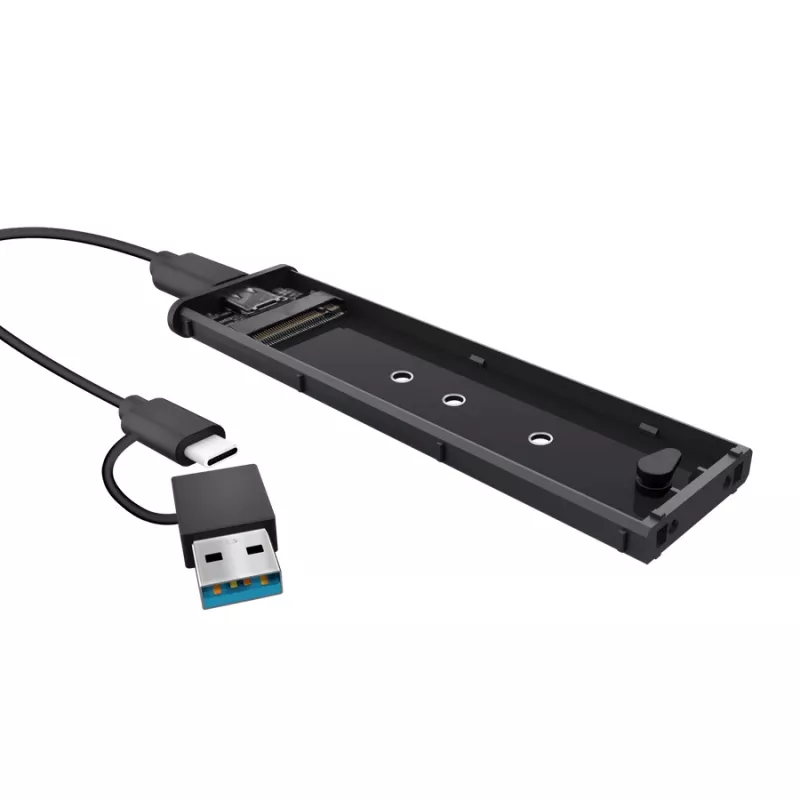 SSD-Gehäuse TRUST 25806 Schwarz für M.2, Einzellaufwerk, bis zu 4 TB, USB Type-C 10 Gbit/s (USB 3.2 Gen 2)