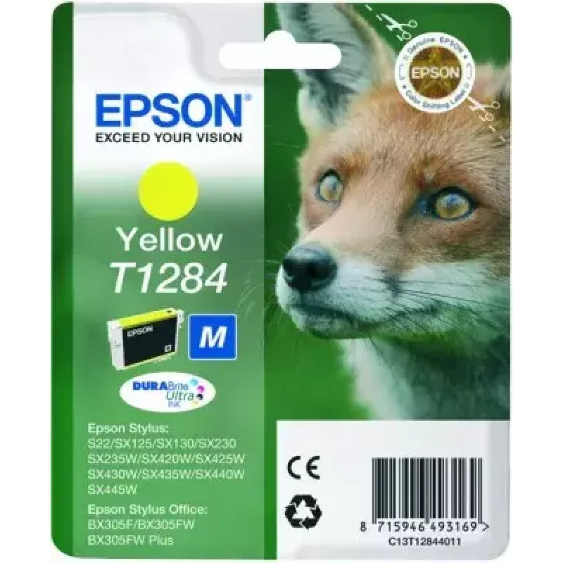 Epson Fox Einzelpackung Gelb T1284 DURABrite Ultra Tinte