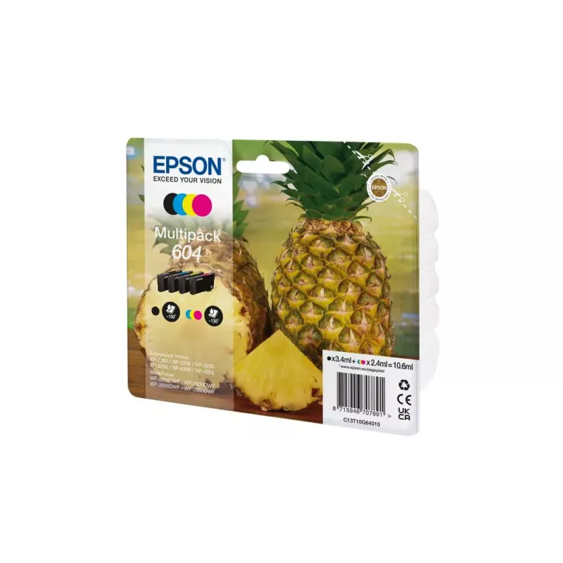 Epson 604 Tintenpatrone 4 Stk. Original Standard Yield Schwarz, Cyan, Magenta, Gelb