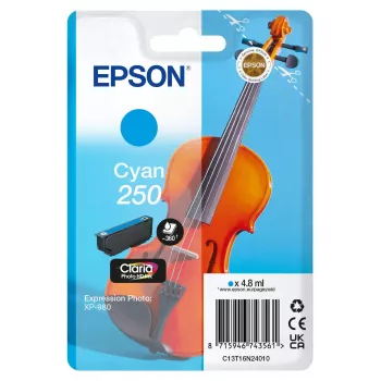 Tintenpatrone Epson 250 Claria Photo HD Cyan Original, Einzelpackung 4,8 ml