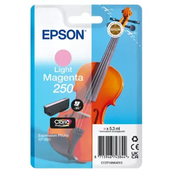 Epson 250 Violin Claria Photo HD hohe (XL) Reichweite Hellmagenta Original Tintenpatrone, 1 Stk., 5.9 ml