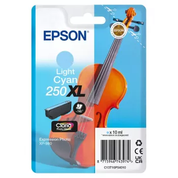 Epson Violin Claria Photo HD hohe (XL) Reichweite Hellcyan Original Tintenpatrone, 1 Stk., 10 ml