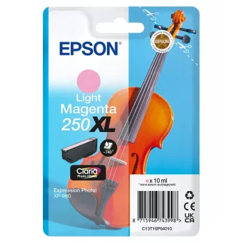 Epson 250XL Violin Claria Photo HD hohe (XL) Reichweite Hellmagenta Original Tintenpatrone, 1 Stk., 10 ml
