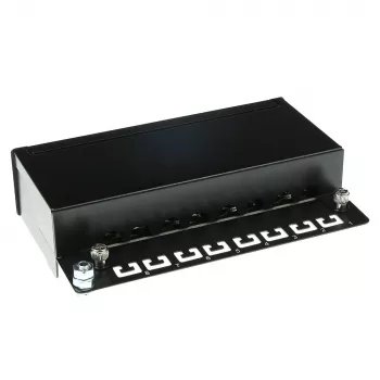 Aufputz-geschirmter 8-Port CAT5E-Patchpanel-Kasten ACT FA5001, 173×44×109 mm