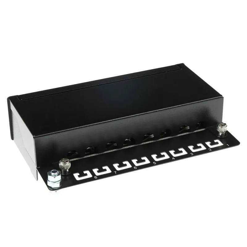 Aufputz-geschirmter 8-Port CAT5E-Patchpanel-Kasten ACT FA5001, 173×44×109 mm
