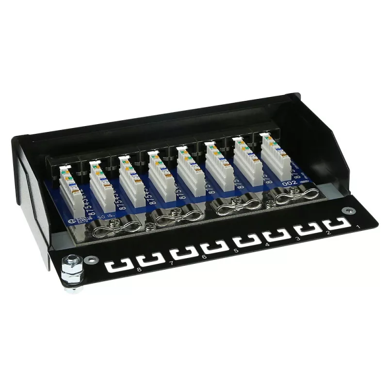 Aufputz-geschirmter 8-Port CAT5E-Patchpanel-Kasten ACT FA5001, 173×44×109 mm