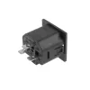ACT C13 IEC Lock Net Entree (1x outlet) - schwarz, PA135015BK, C13, Schwarz, Rot, Buchse, Gerade, Thermoplast, 2000 V