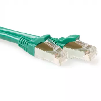 ACT Grün 3 Meter LSZH SFTP CAT6A Patchkabel, rastnasenfrei mit RJ45-Steckern