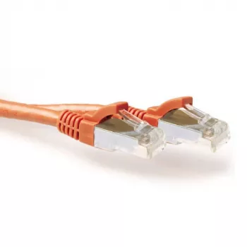 ACT Orange 1,5 m LSZH SFTP CAT6A Patchkabel, rastnasenfrei mit RJ45-Steckern