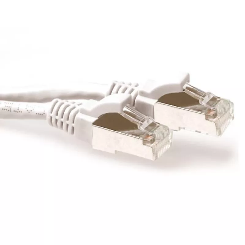 ACT Weiß 5 Meter LSZH SFTP CAT6A Patchkabel rastnasenfrei mit RJ45-Steckern