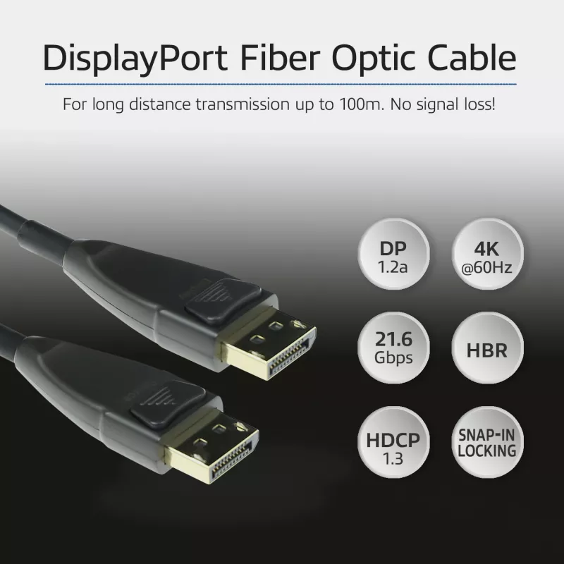 ACT 40 Meter DisplayPort aktives optisches Kabel DisplayPort Stecker - DisplayPort Stecker