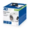 Stromverteilereinheit ACT AC2430 — 3× Typ-F-Wechselstromsteckdosen, 230 V, 16 A, 1,5 m Kabel, weiß