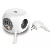 Stromverteilereinheit ACT AC2430 — 3× Typ-F-Wechselstromsteckdosen, 230 V, 16 A, 1,5 m Kabel, weiß