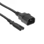 Netzkabel C14 - C7 schwarz 0,2 m ACT AK5248 250V 2,5A