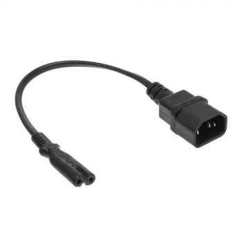 Netzkabel C14 - C7 schwarz 0,2 m ACT AK5248 250V 2,5A