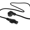 ACT Netzkabel CEE 7/7 Stecker (gewinkelt) - C15 schwarz 2 m