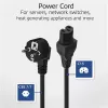 ACT Netzkabel CEE 7/7 Stecker (gewinkelt) - C15 schwarz 2 m