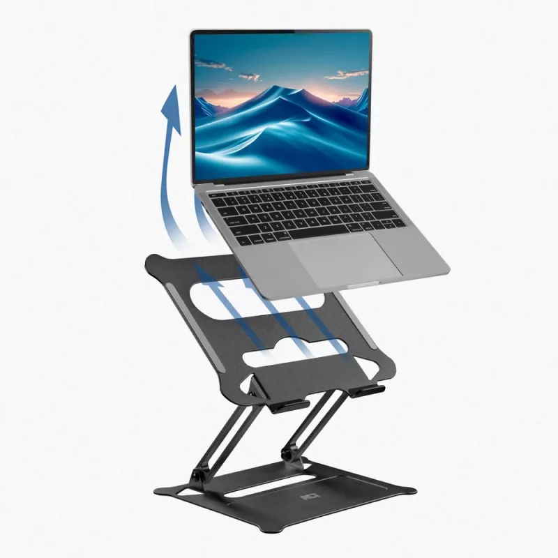 Laptopständer ACT AC8140 Aluminium stufenlose Höhenverstellung Schwarz