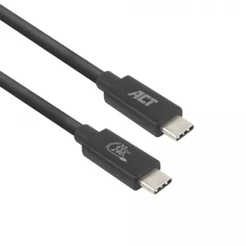 ACT USB4 20Gbps 240W USB Type-C Kabel 2m Schwarz USB-IF zertifiziert