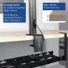 Untertisch ausziehbarer Kabelmanagementschale ACT 43–72 cm Klemmhalterung, Stahl, 728×130×190 mm, 5 kg