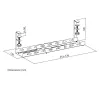 Untertisch ausziehbarer Kabelmanagementschale ACT 43–72 cm Klemmhalterung, Stahl, 728×130×190 mm, 5 kg