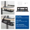 Untertisch-Kabelmanagementwanne ACT 40 cm Stahl, gerade, 3 kg Tragfähigkeit (B400×T140×H100 mm)