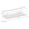 Untertisch-Kabelmanagementwanne ACT 40 cm Stahl, gerade, 3 kg Tragfähigkeit (B400×T140×H100 mm)