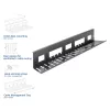 Untertisch-Kabelmanagementwanne ACT 80 cm – gerade horizontale Stahlwanne 800×140×100 mm