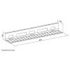 Untertisch-Kabelmanagementwanne ACT 80 cm – gerade horizontale Stahlwanne 800×140×100 mm