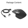 ACT AC5147 kabellose Lasermaus — rechtshändig, RF + Bluetooth, 4800 DPI, 6 Tasten, grau