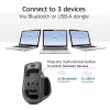 ACT AC5147 kabellose Lasermaus — rechtshändig, RF + Bluetooth, 4800 DPI, 6 Tasten, grau