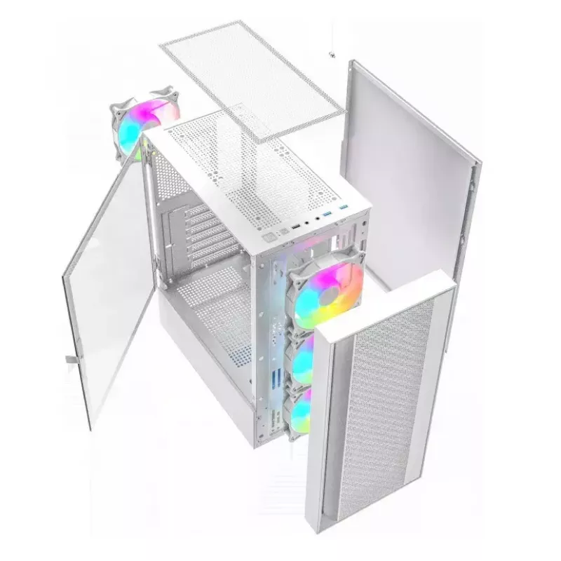 Computergehäuse Fornax 4000 ARGB, ATX, Weiß