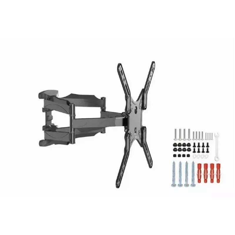 TV-Halterung Gembird WM-60ST-01 für 32–60 Zoll Fernseher, VESA 100x100–400x400, bis 36,4 kg, neigbar -2°–10°, Wandabstand 4,2–45,2 cm, schwarz