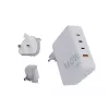 Tragbarer 140W GaN-Reiselader Xtorm XVC2140 mit 3× USB-C-PD-Anschlüssen und 2 m USB-C-Kabel, weiß