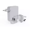 Tragbarer 140W GaN-Reiselader Xtorm XVC2140 mit 3× USB-C-PD-Anschlüssen und 2 m USB-C-Kabel, weiß