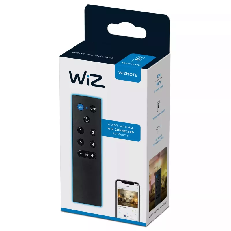 WiZ WiZmote Fernbedienung Kabellos Wi-Fi Schwarz
