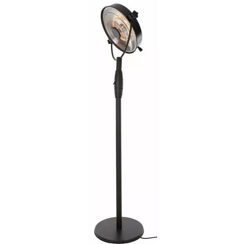 Halogen-Elektroheizlüfter SUNRED Retro, 2100/900 W, für Bodenaufstellung im Innenbereich, heizt bis zu 17 m², schwarz/braun