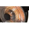 Halogen-Elektroheizlüfter SUNRED Retro, 2100/900 W, für Bodenaufstellung im Innenbereich, heizt bis zu 17 m², schwarz/braun