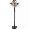 Halogen-Elektroheizlüfter SUNRED Retro, 2100/900 W, für Bodenaufstellung im Innenbereich, heizt bis zu 17 m², schwarz/braun