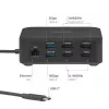 USB-C Quad DisplayLink Dockingstation CLUB 3D CSV-2542 — 2× DisplayPort 8K60Hz, 2× HDMI 4K60Hz, PD 100W, 2.5G Ethernet