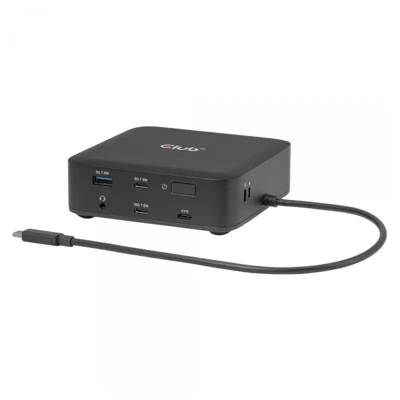 USB-C Quad DisplayLink Dockingstation CLUB 3D CSV-2542 — 2× DisplayPort 8K60Hz, 2× HDMI 4K60Hz, PD 100W, 2.5G Ethernet