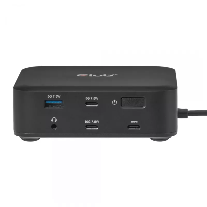 USB-C Quad DisplayLink Dockingstation CLUB 3D CSV-2542 — 2× DisplayPort 8K60Hz, 2× HDMI 4K60Hz, PD 100W, 2.5G Ethernet